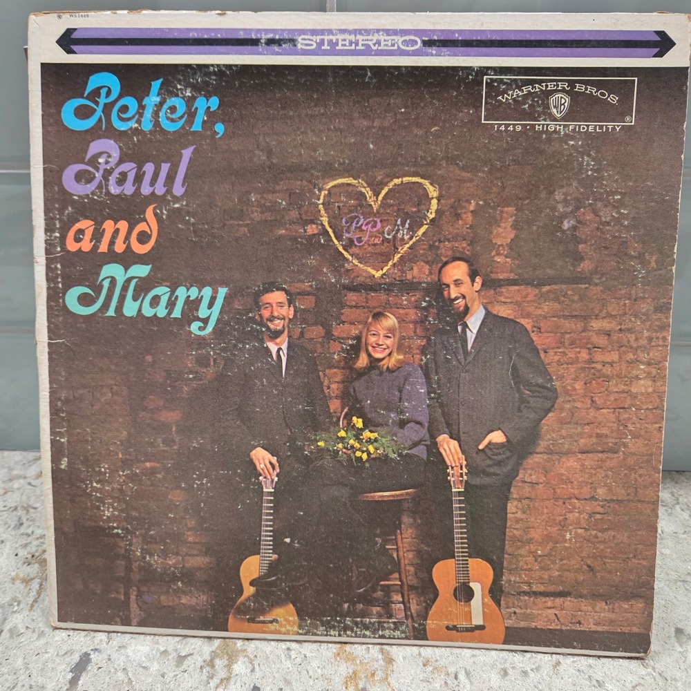 Peter Paul and Mary First Album WS 1449 Warner Bros Vinyl‎ Record
